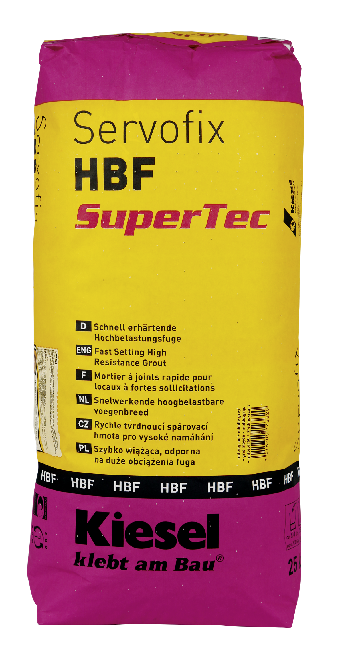 Tegelvoegen voor vloertegels, wandtegels en mozaïektegels Servofix HBF SuperTec 25KG