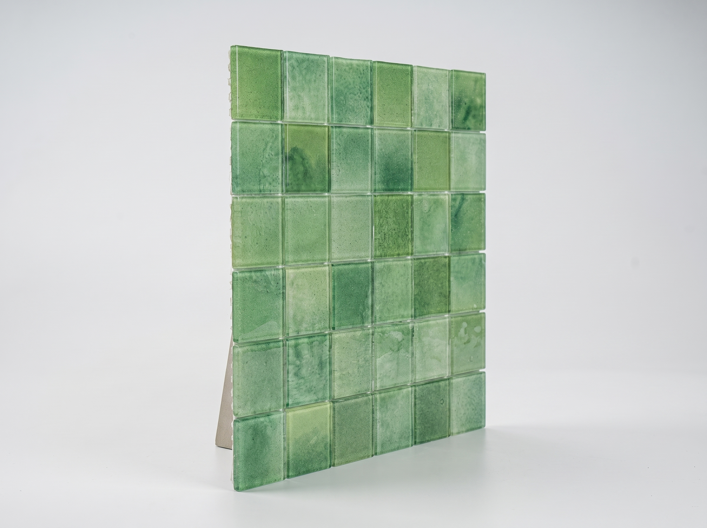 Glasmosaik Mosaikfliese Nizza 48×48 mm Grün