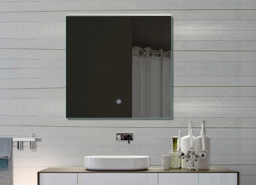 Design LED Beleuchtung Badezimmerspiegel mit Touchschalter 72x70cm-BEN10344