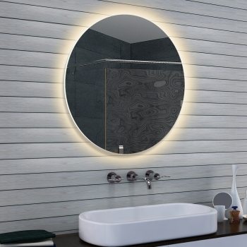 Ronde LED-verlichting neutraal wit badkamerspiegel