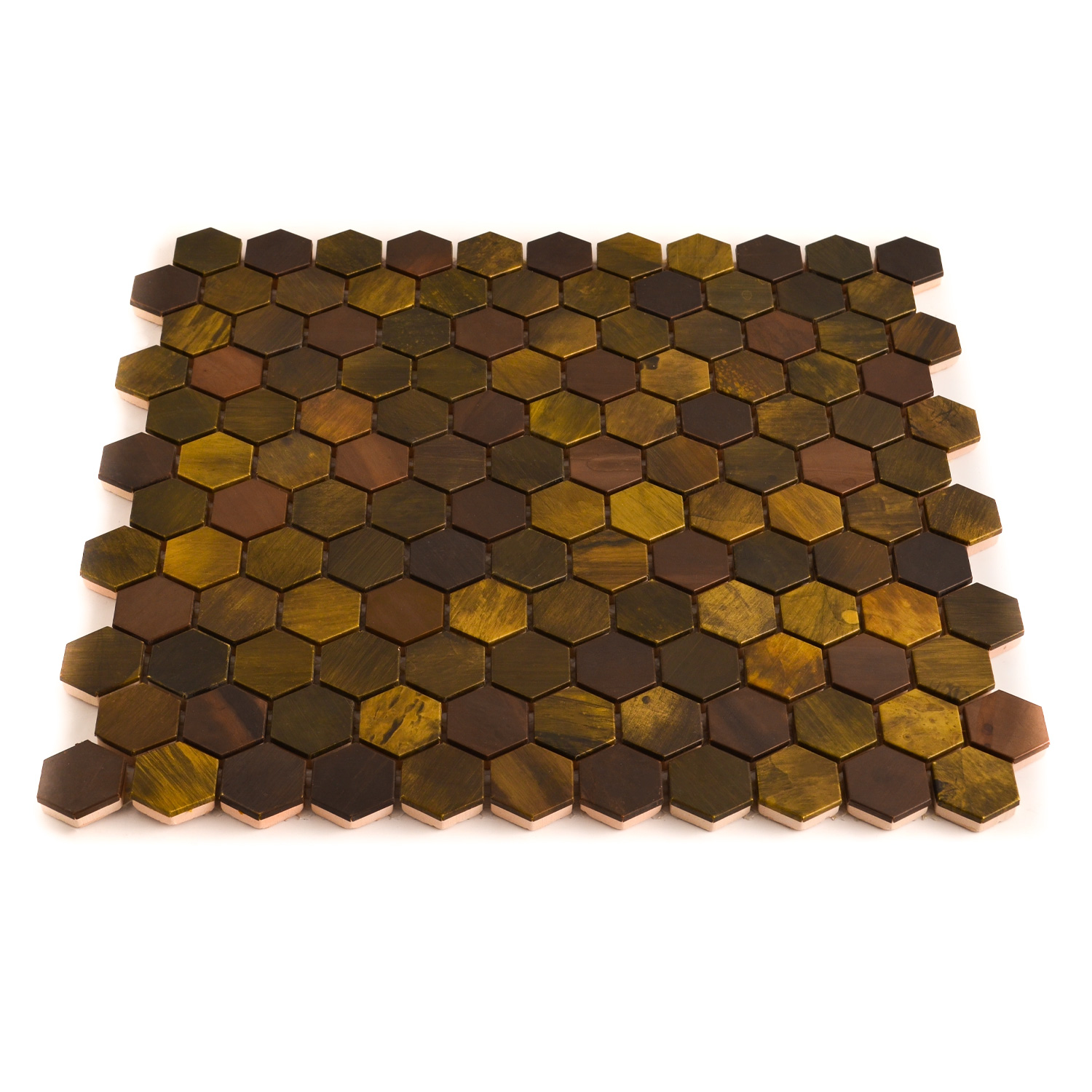 Hexagonmosaik Mosaikfliesen Kupfer Mali -BEN10216
