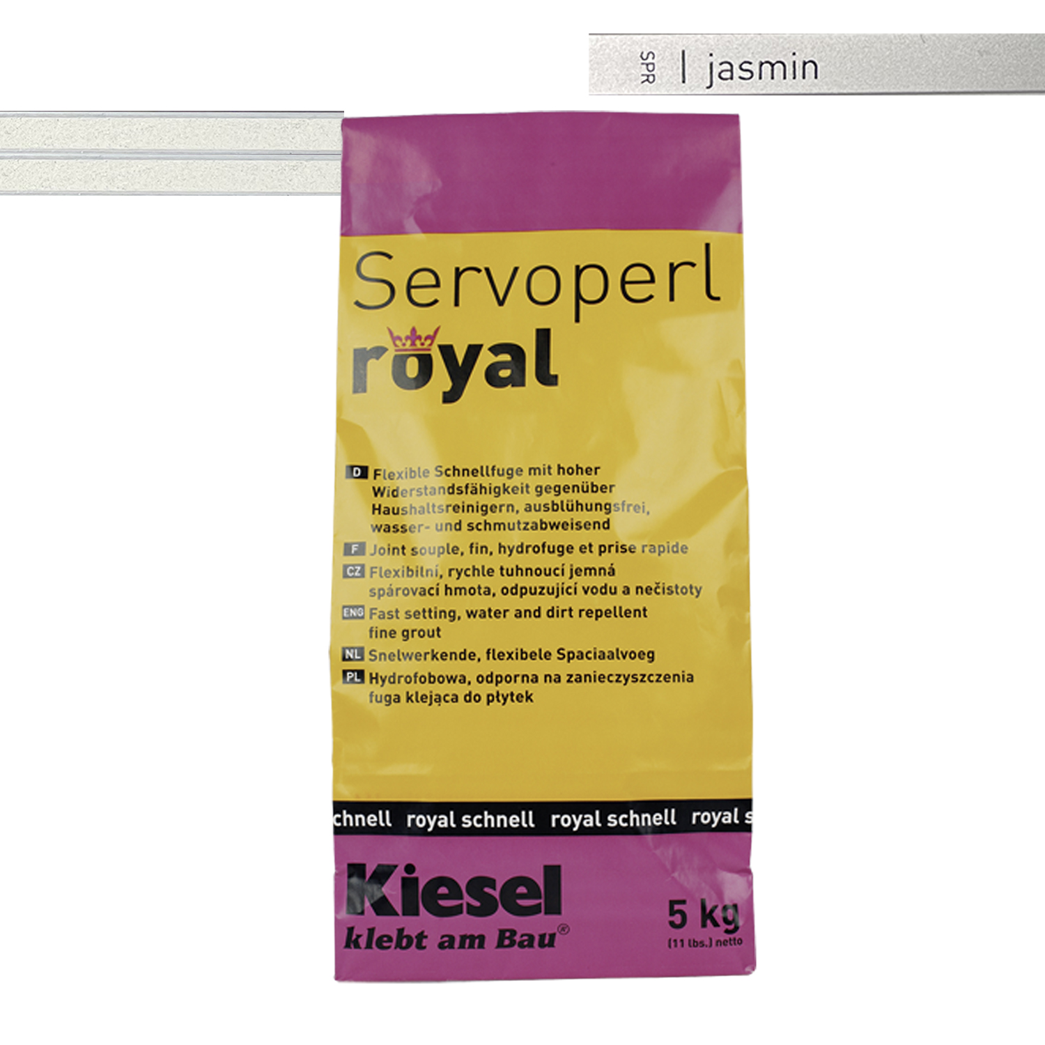 Tegelvoegmortel voor vloertegels, wandtegels en mozaïektegels Servoperl royal 5KG