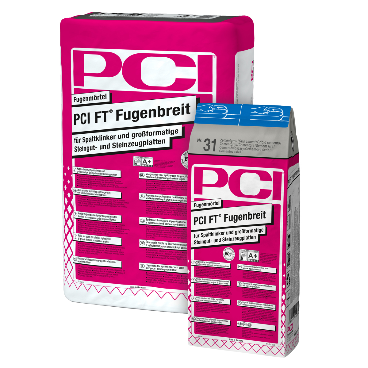 Fugenmörtel für Spaltklinker und großformatige Steingut- und Steinzeugplatten PCI FT Fugenbreit-BEN10187 Fugenmörtel für Spaltklinker und großformatige Steingut- und Steinzeugplatten PCI FT Fugenbreit-BEN10187