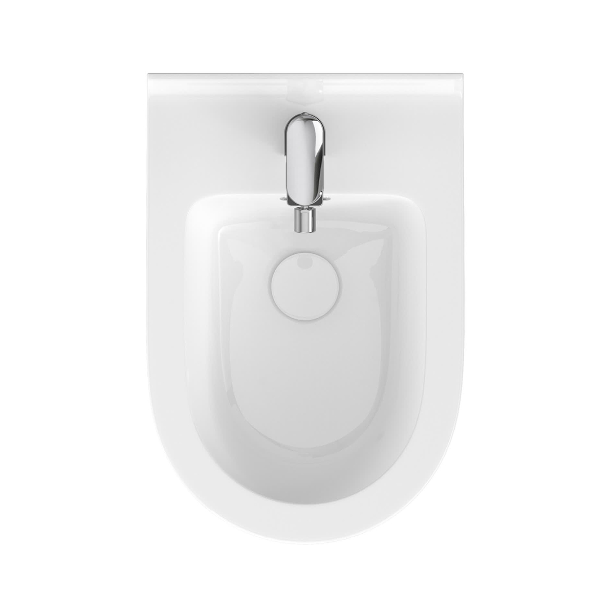 Bidet Kuta Wandhängend Keramik Wand-Bidet rechteckig Weiß-BEN10095