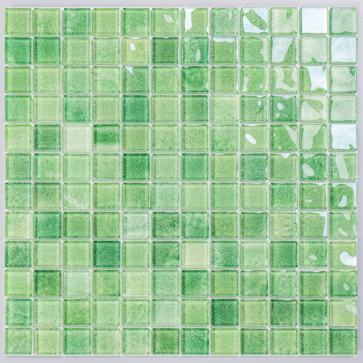 Glasmozaïek Mozaïektegel Nice 23×23×4 mm Groen
