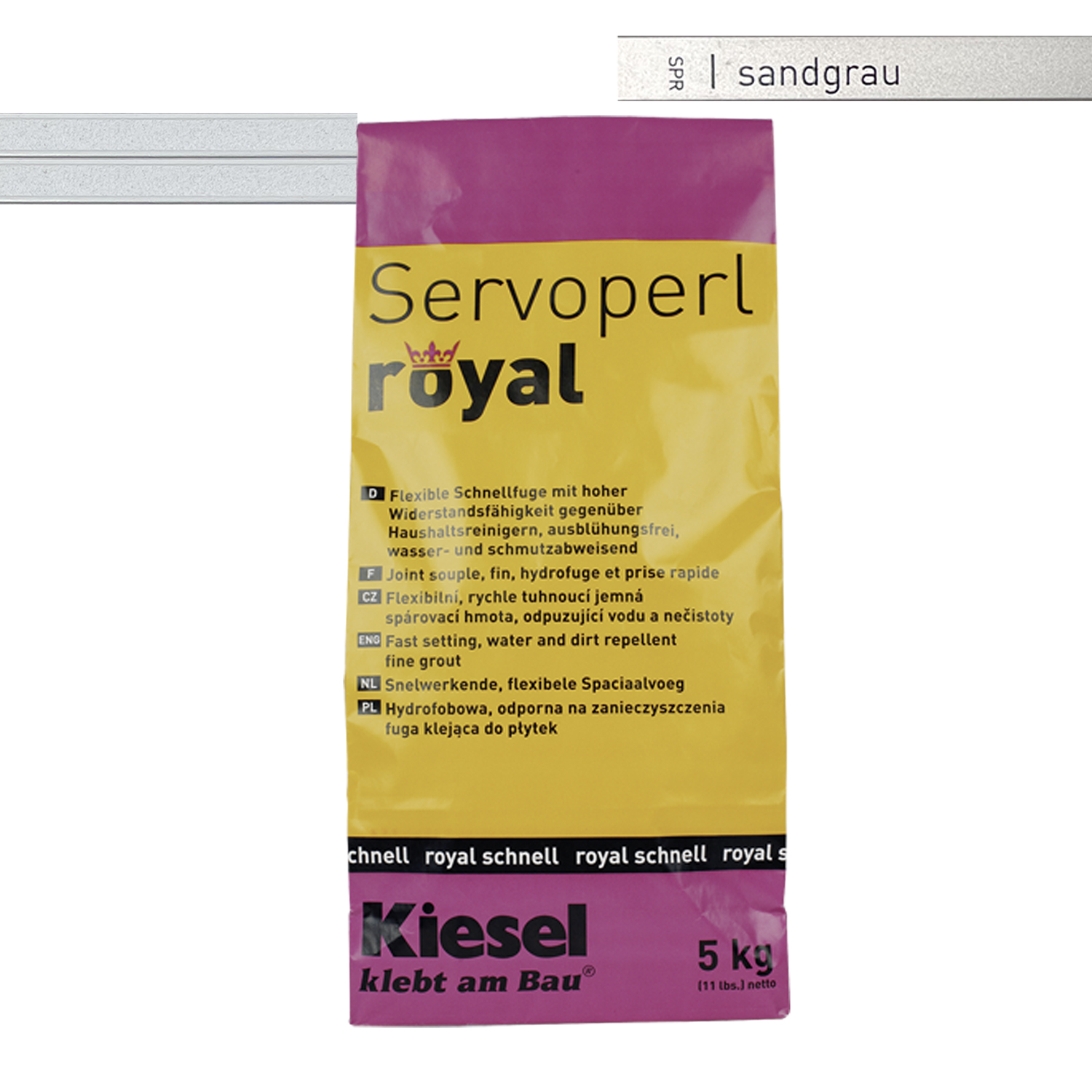 Fliesenfugen Fuge Fugenmasse für Bodenfliesen Wandfliesen und Mosaikfliesen Servoperl royal 5KG-BEN10012.17