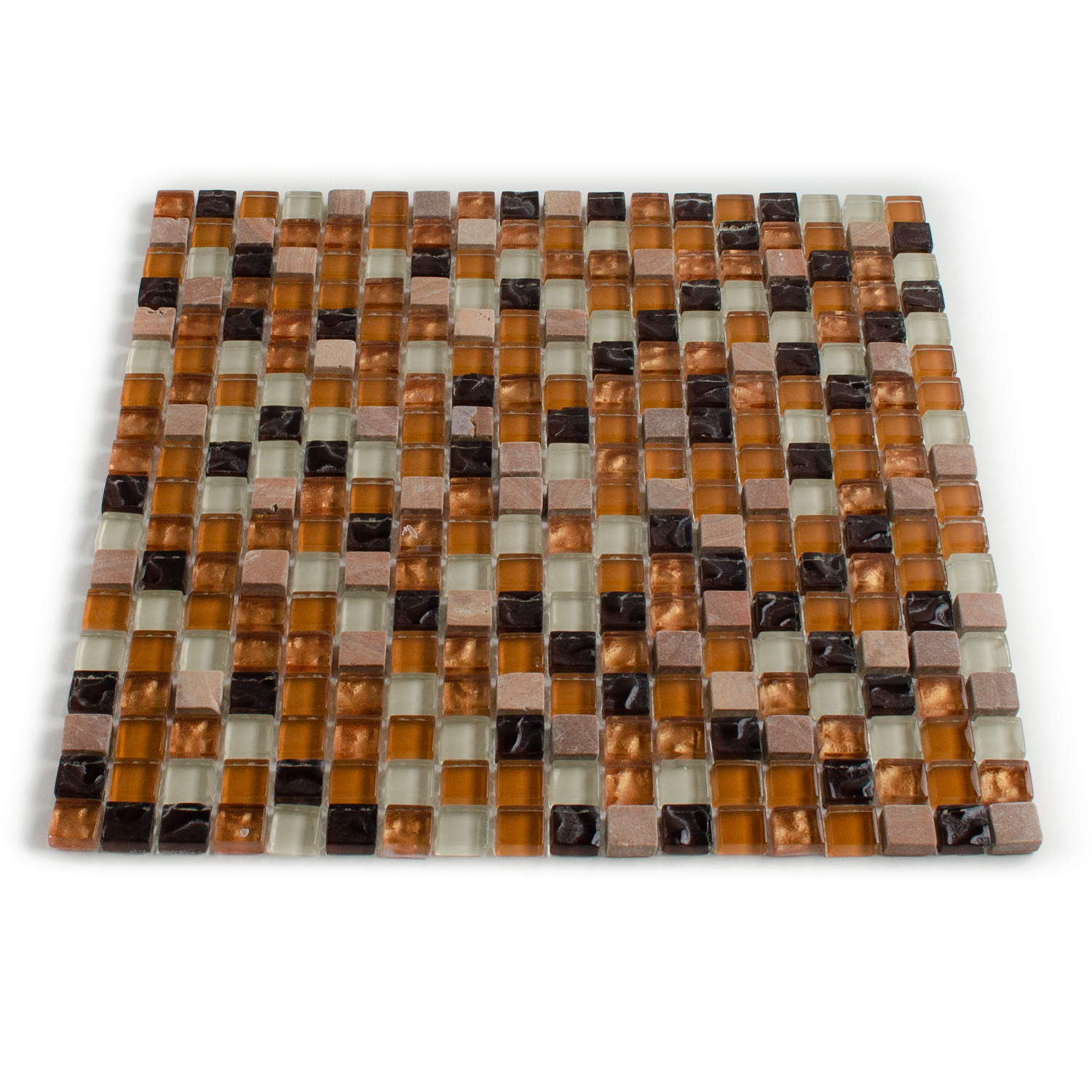 Glas Naturstein Mosaik Noa Gold Braun-BEN10393