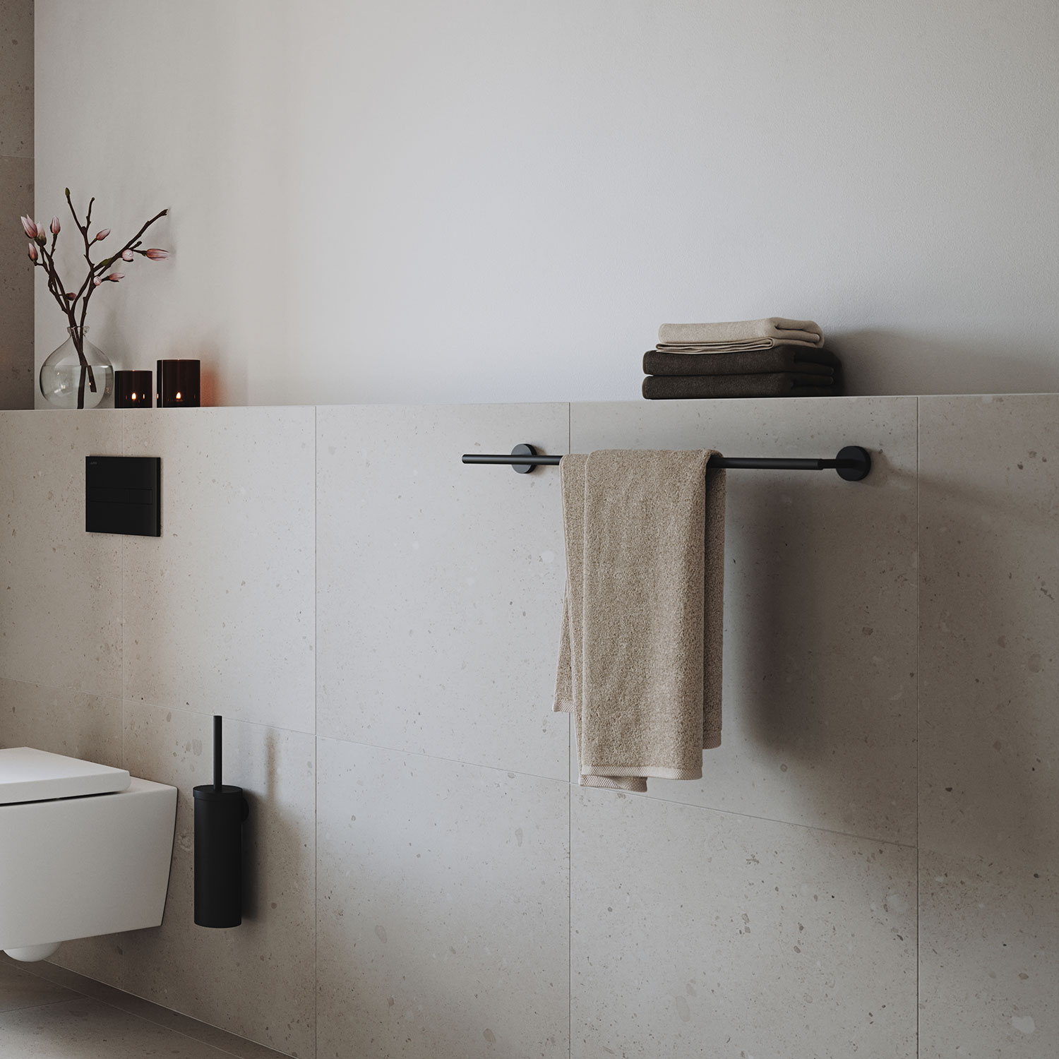 Smedbo Home Serie Badkamer Accessoires Handdoekbeugel Geborsteld Messing