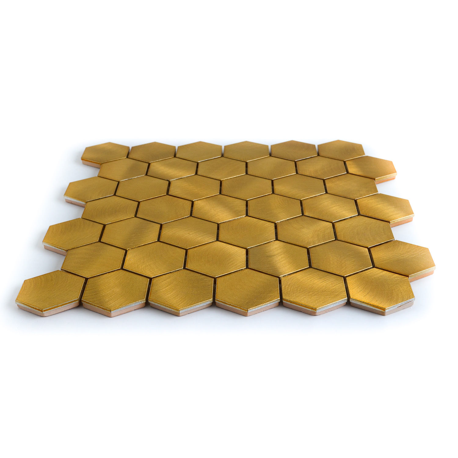 Hexagon Mozaïektegels Goud Marcia Geborsteld 1 Pakket