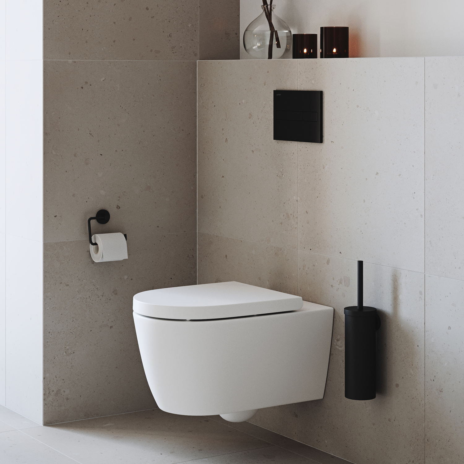 Smedbo Home Serie Badkamer Accessoires Geborsteld Messing WC Borstel M