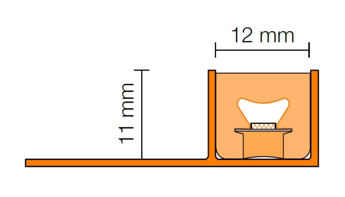 Schlüter Tegelprofielen met LIPROTEC LED Module LLPM 250cm