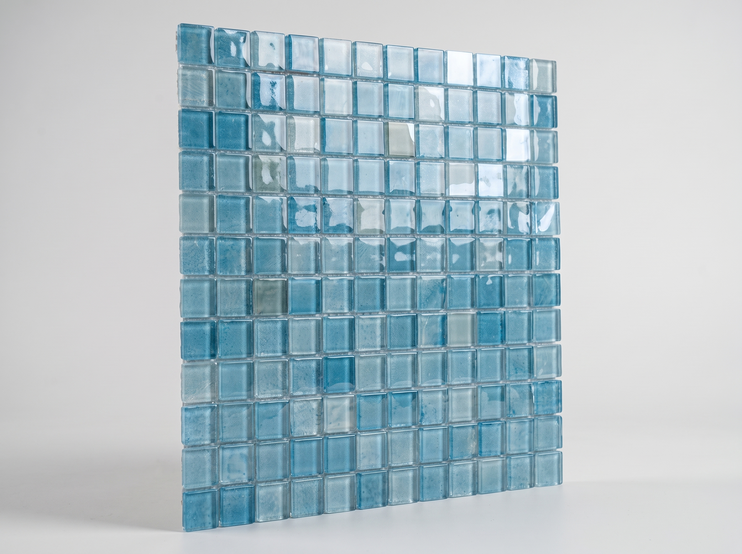 Glasmosaik Mosaikfliese Nizza  23×23×4 mm Blau