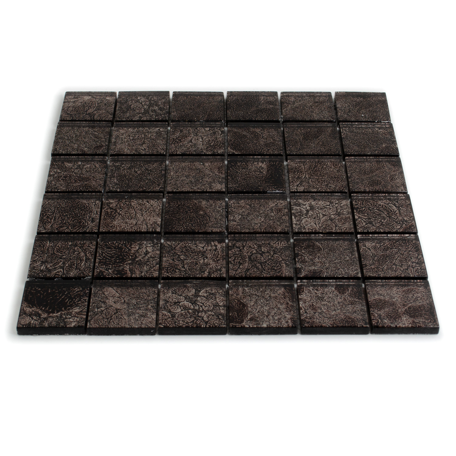 Glasmosaik Grau-Braun Metaloptik Aaliyah 48x48mm 1 Paket-BEN10218.4