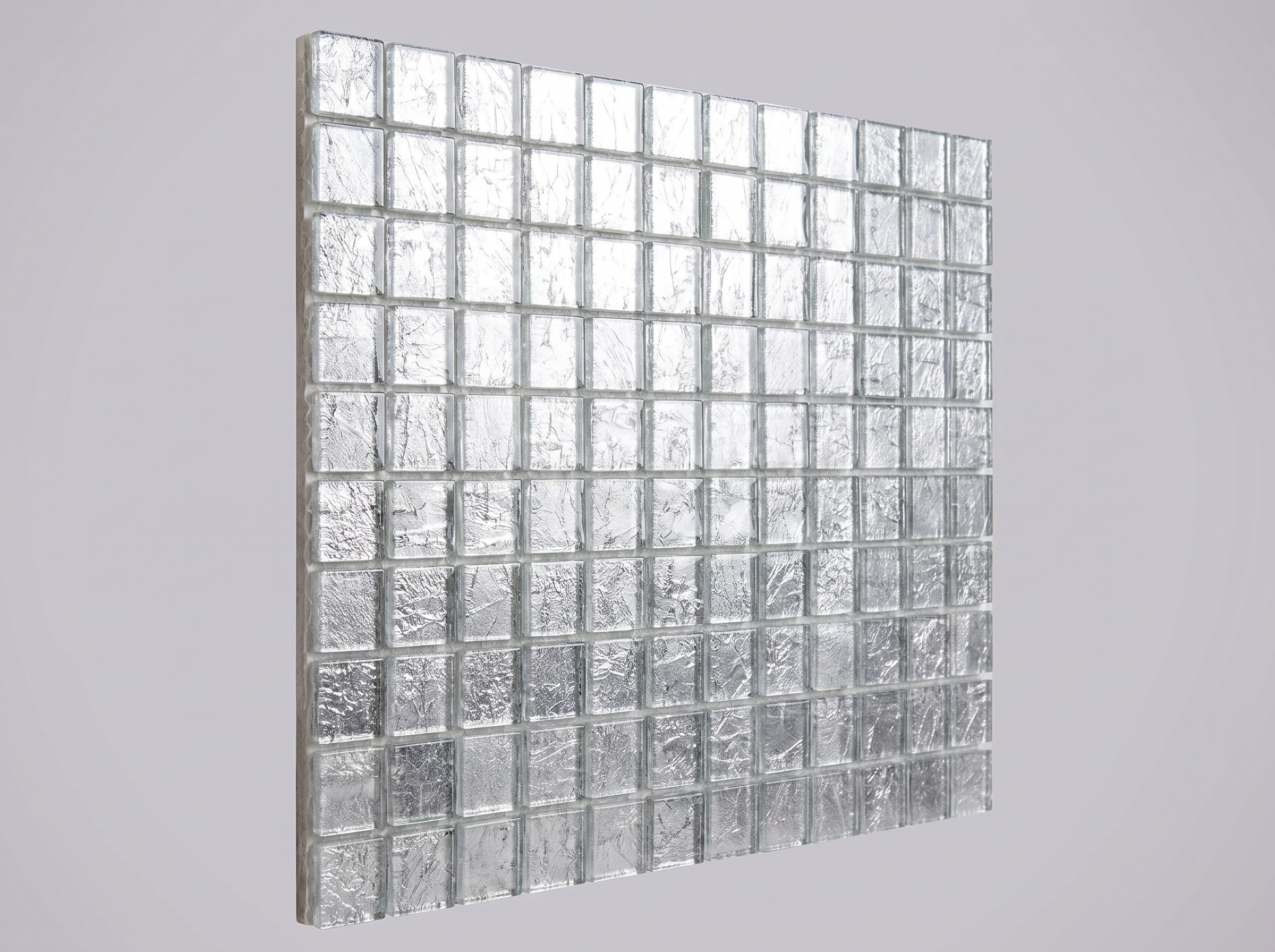 Glasmozaïek Galaxina zilver metaal effect 1 mat